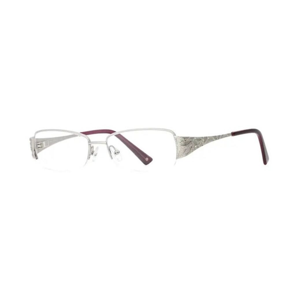 NEW Deadstock Laura Ashley Carly Platinum office siren Y2k rectangular Glasses